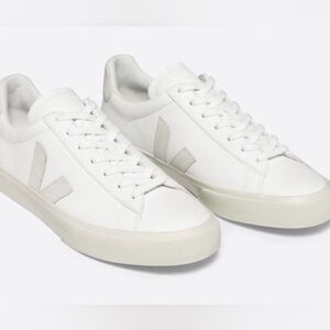Veja Campo Chromefree Leather Extra White/Neutral Suade